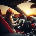 フェラーリに乗る猫 6枚目