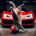 フェラーリに乗る猫 10枚目