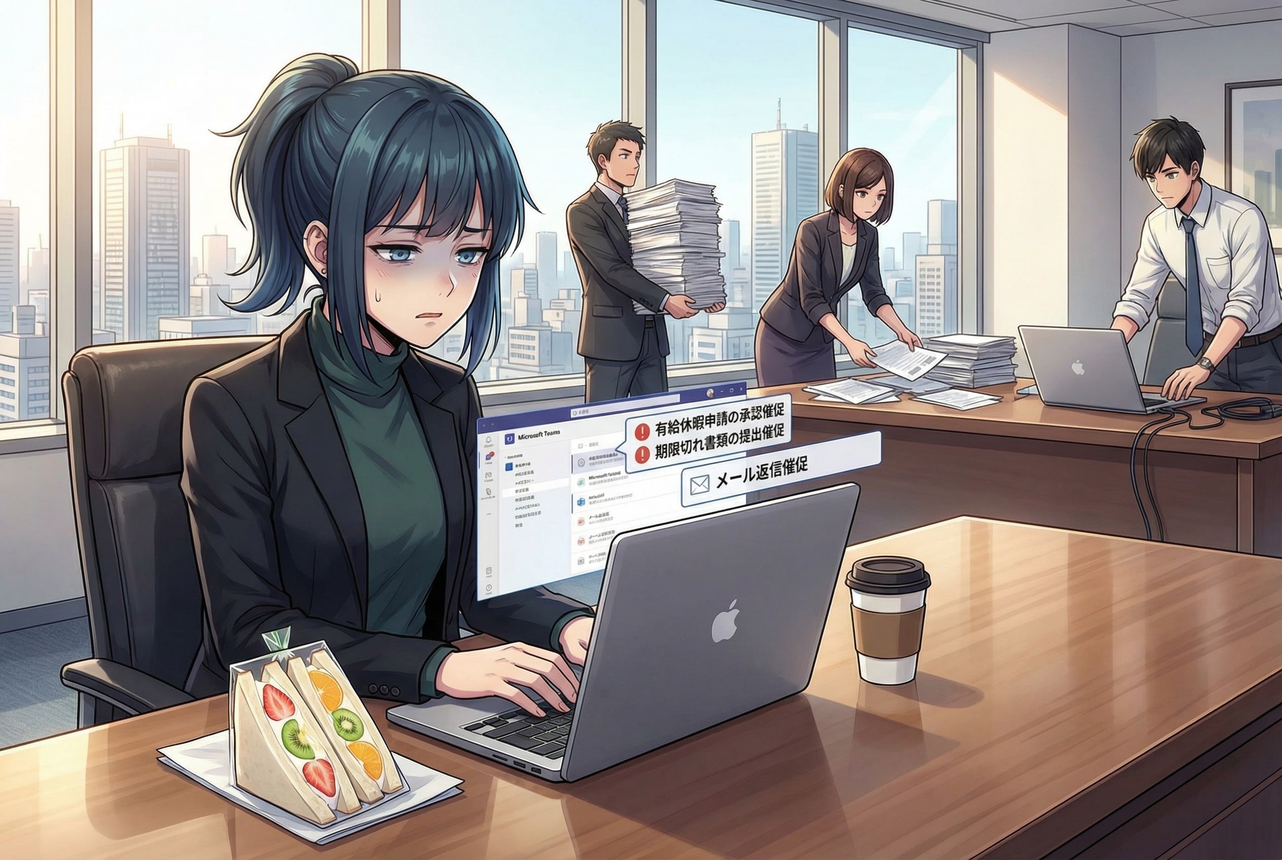 オフィス、催促の嵐！（年末の光景） | の人気AIイラスト・グラビア