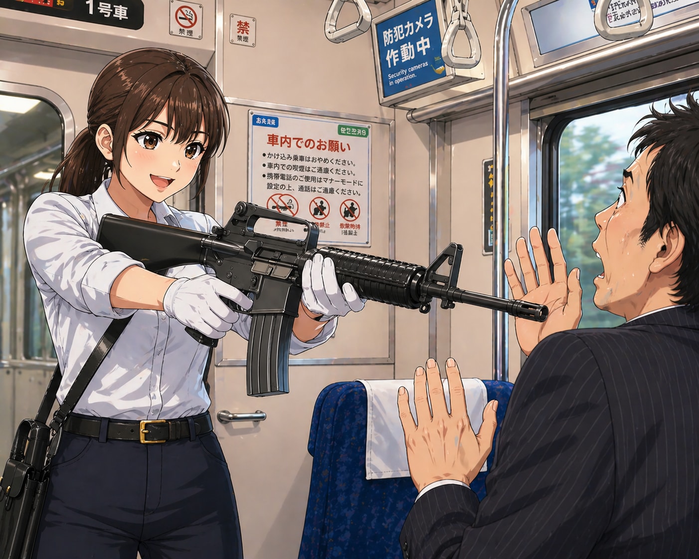 車内での通話はお控えください | の人気AIイラスト・グラビア