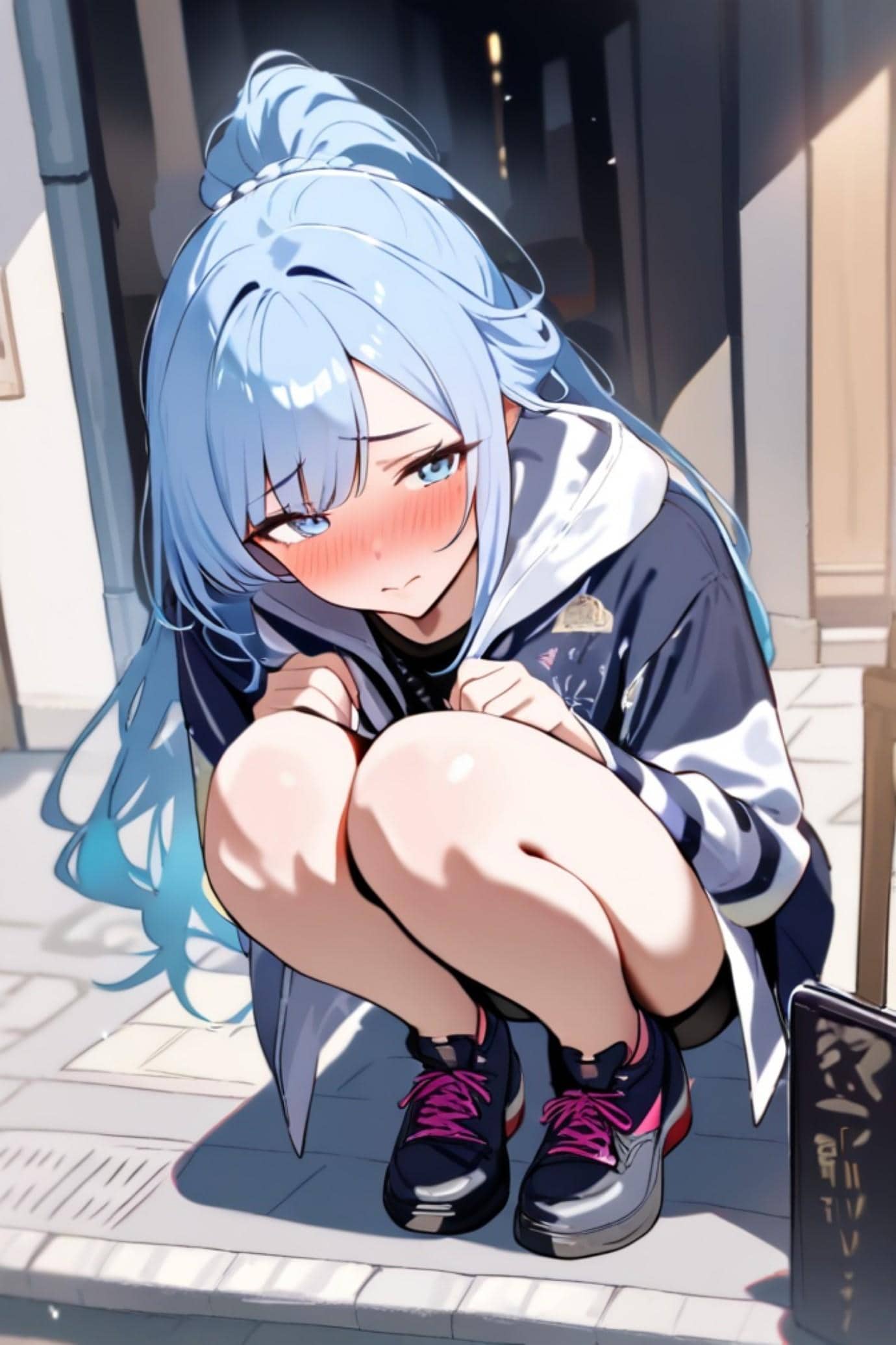 青髪ちゃん | の人気AIイラスト・グラビア