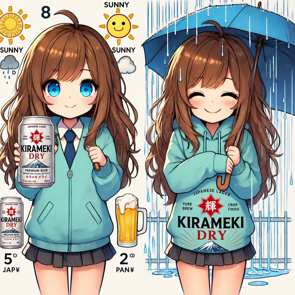 お天気おねえさんな小さな女の子