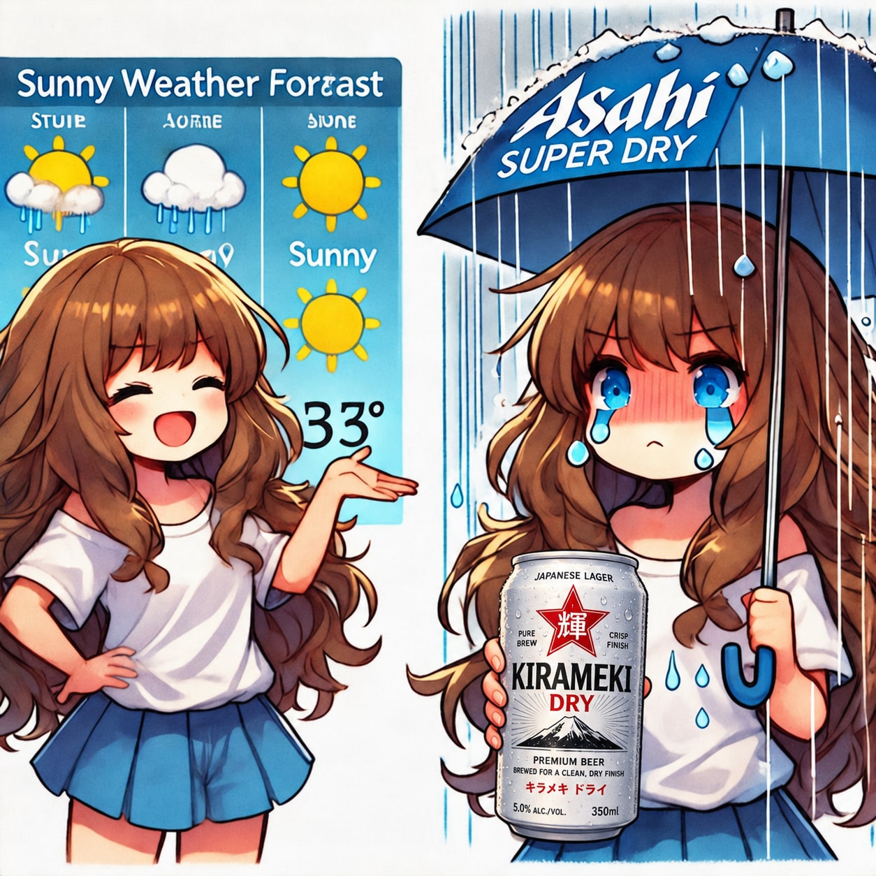 お天気おねえさんな小さな女の子