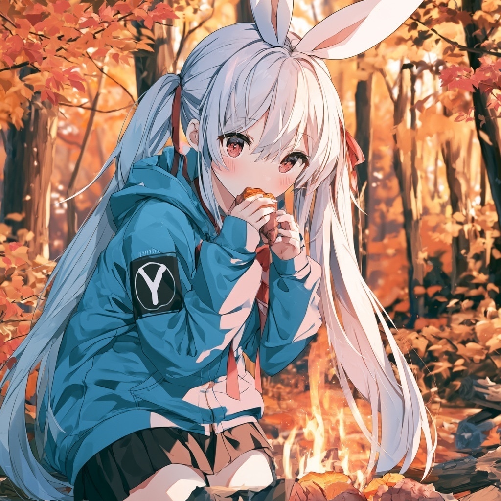 あ、先輩、焼き芋うまいっすよ | の人気AIイラスト・グラビア