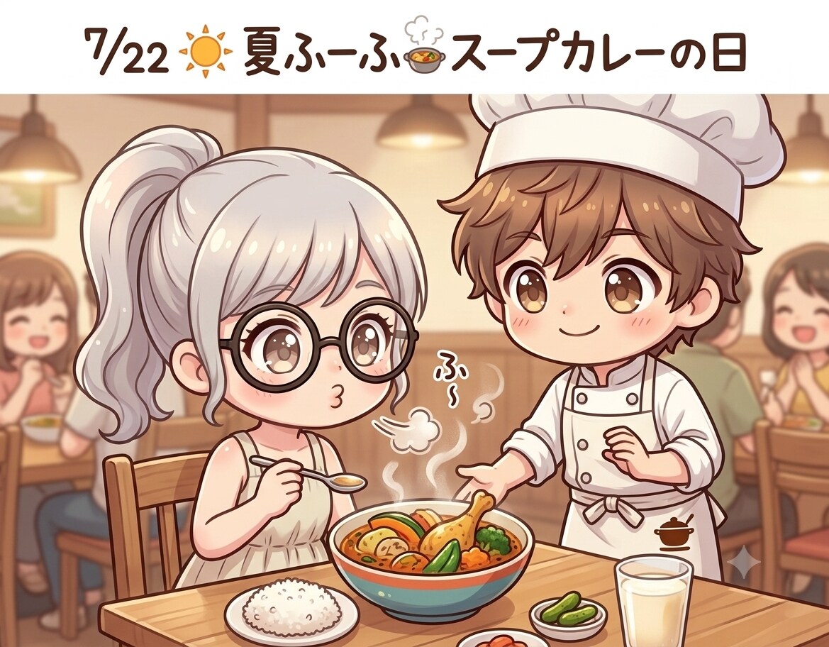 今日は「夏ふーふースープカレーの日」