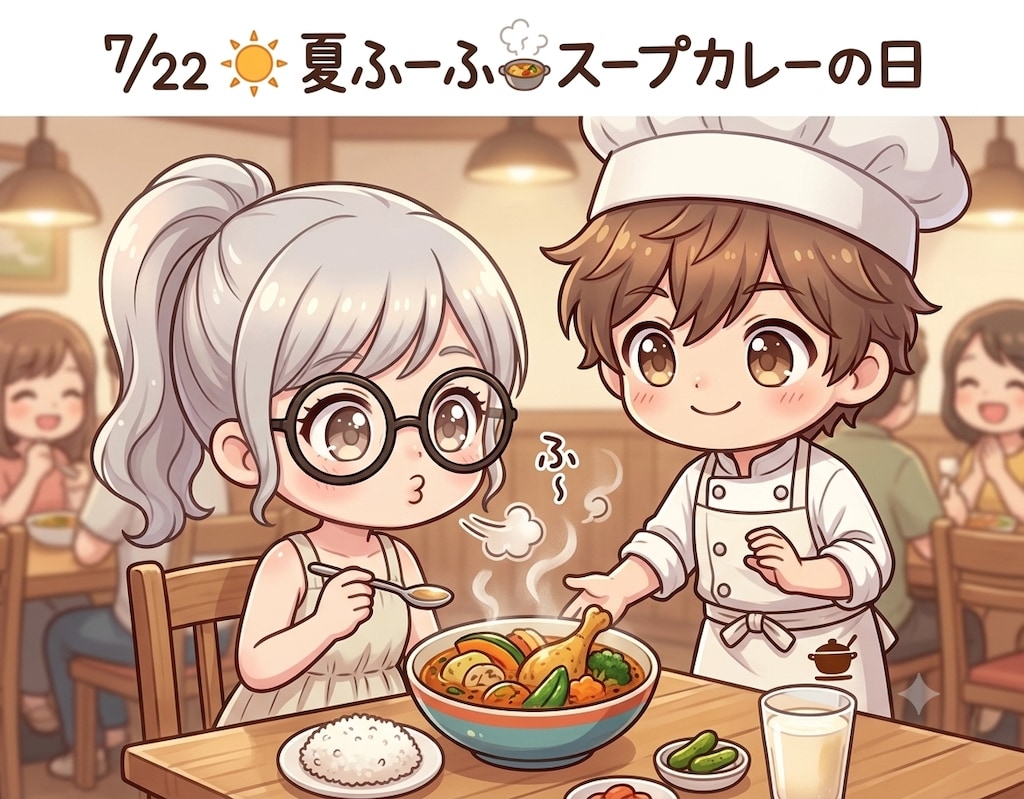 今日は「夏ふーふースープカレーの日」