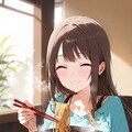 眼鏡三つ編みっ娘もおいしい海鮮麺を食べたい（海鮮麺の引用生成チャレンジ） 2枚目