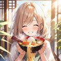 眼鏡三つ編みっ娘もおいしい海鮮麺を食べたい（海鮮麺の引用生成チャレンジ） 4枚目