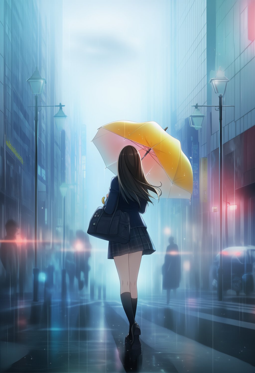 「雨の日」のプロンプト逆転