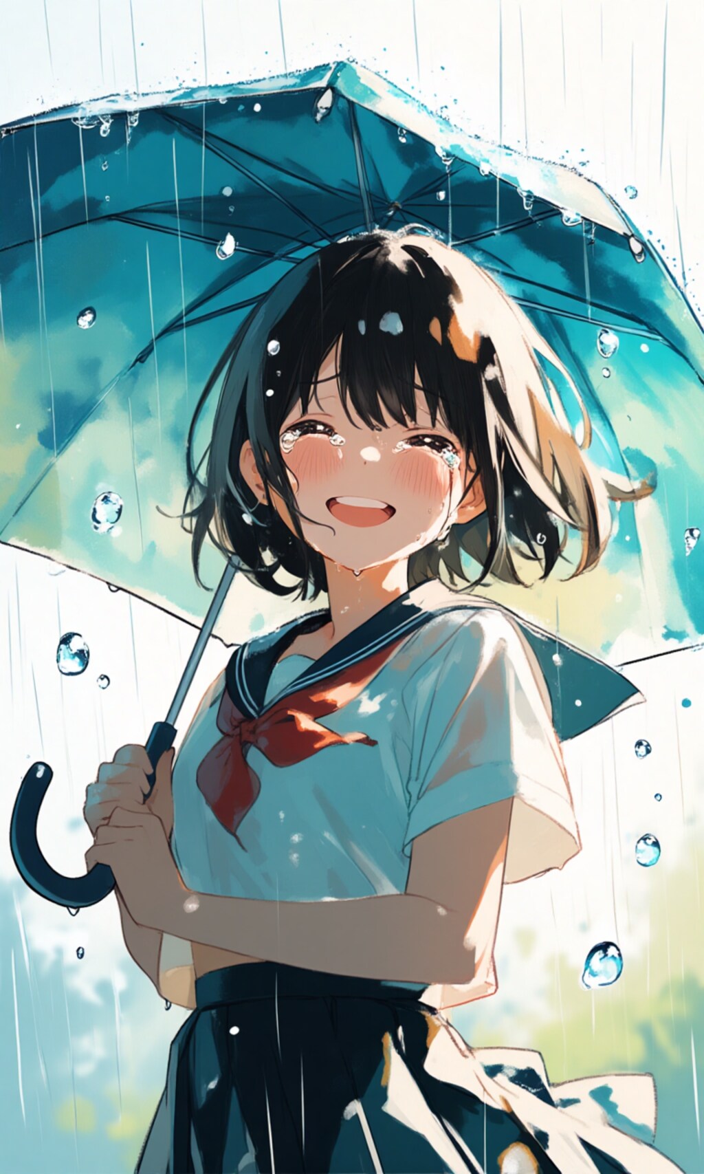 雨と作り笑い