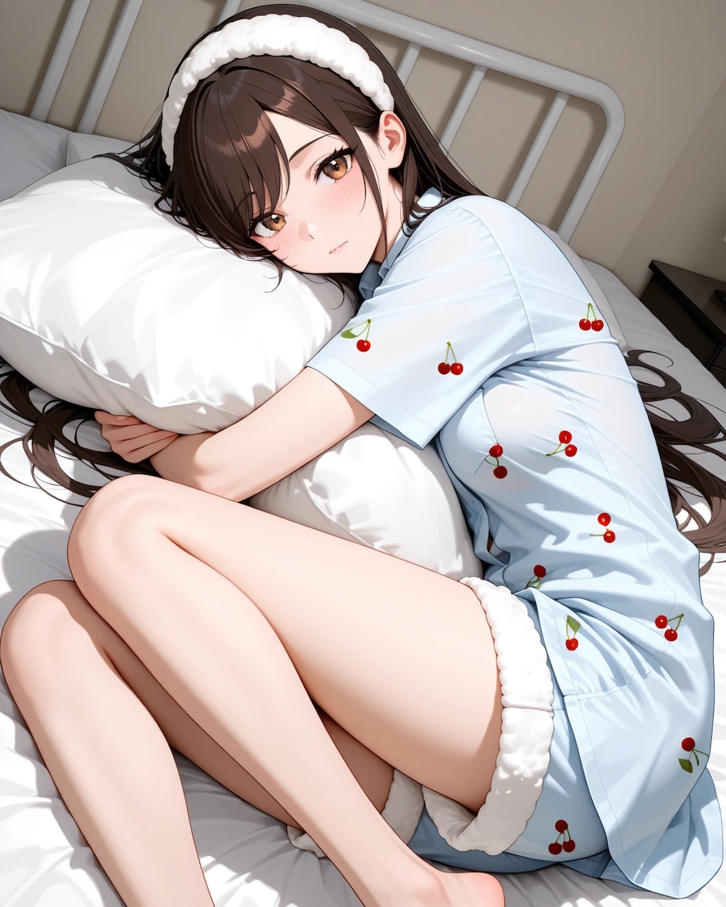 寝るときは抱き枕