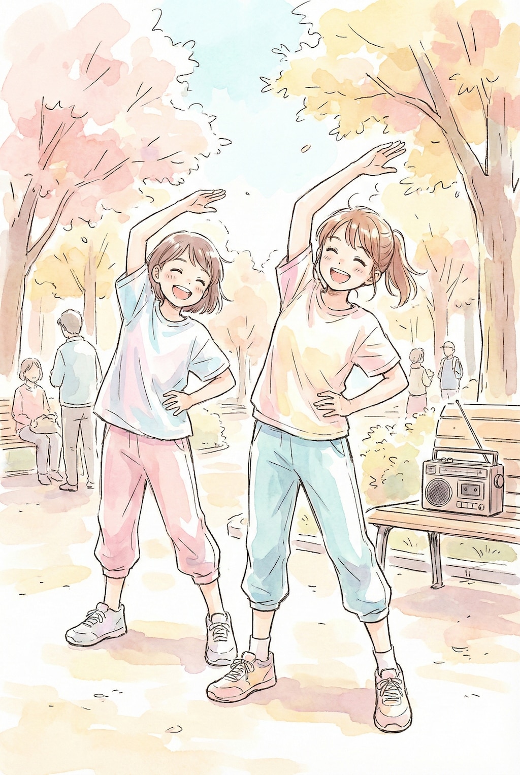 美少女姉妹のラジオ体操🤸‍♀️