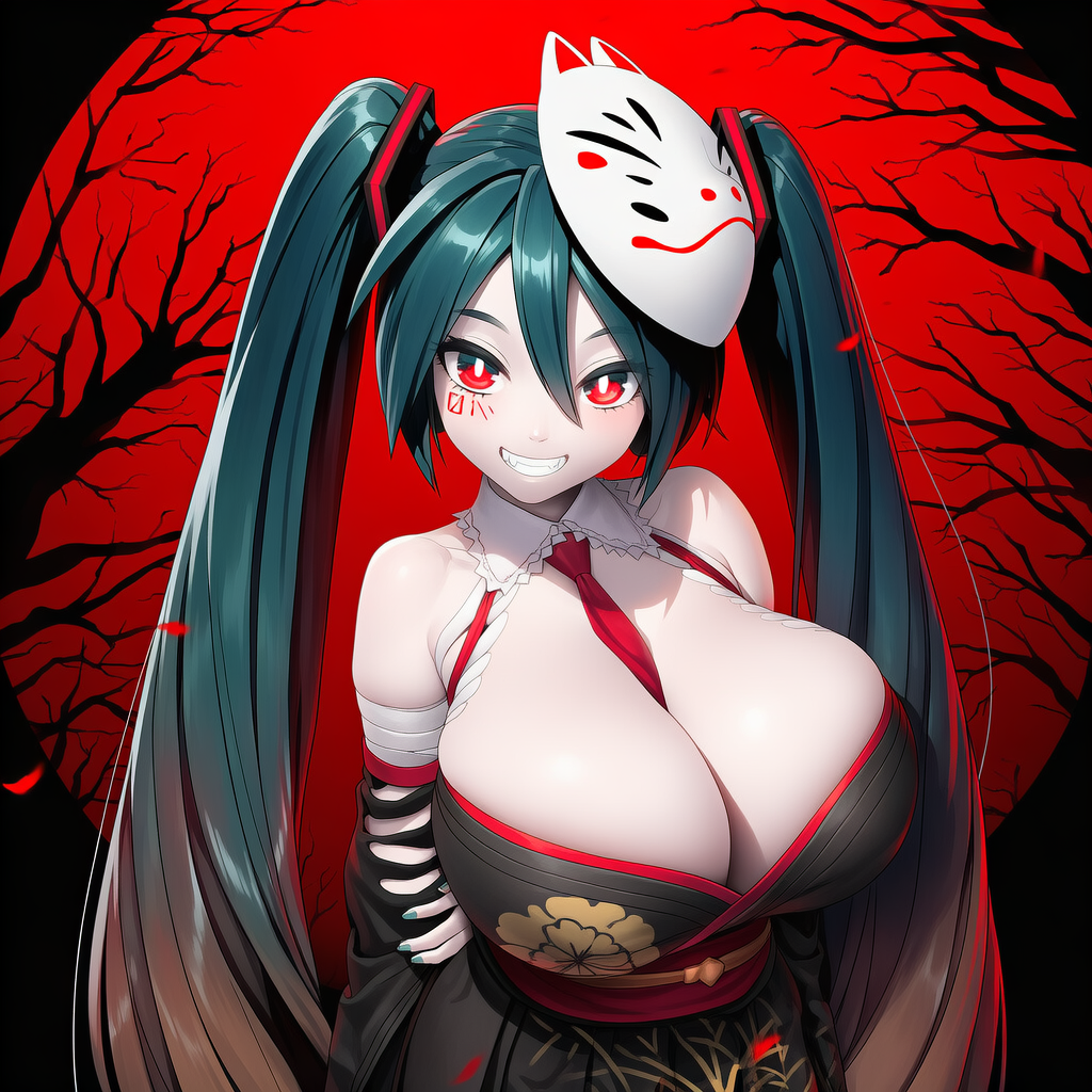 ボカロ　結ンデ開イテ羅刹ト骸　初音ミク（爆乳版）