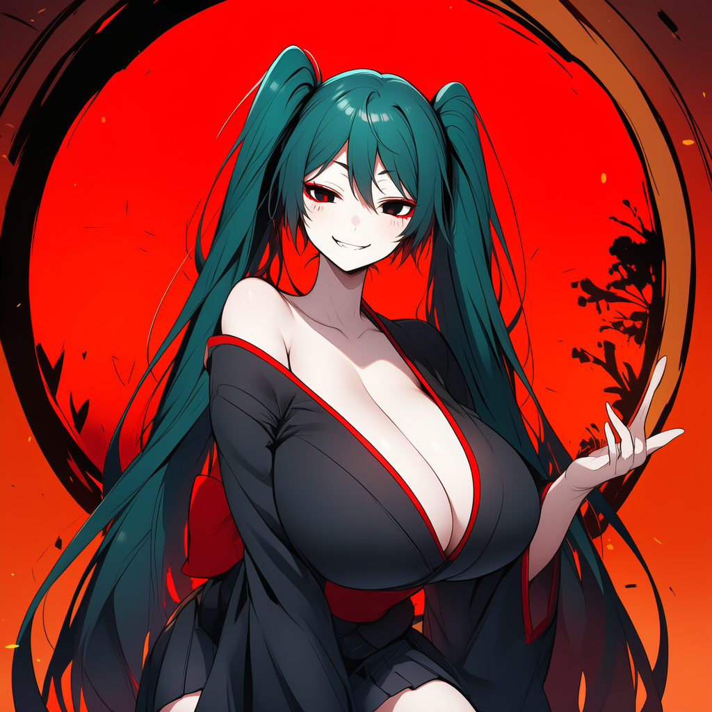 ボカロ　結ンデ開イテ羅刹ト骸　初音ミク（爆乳版）