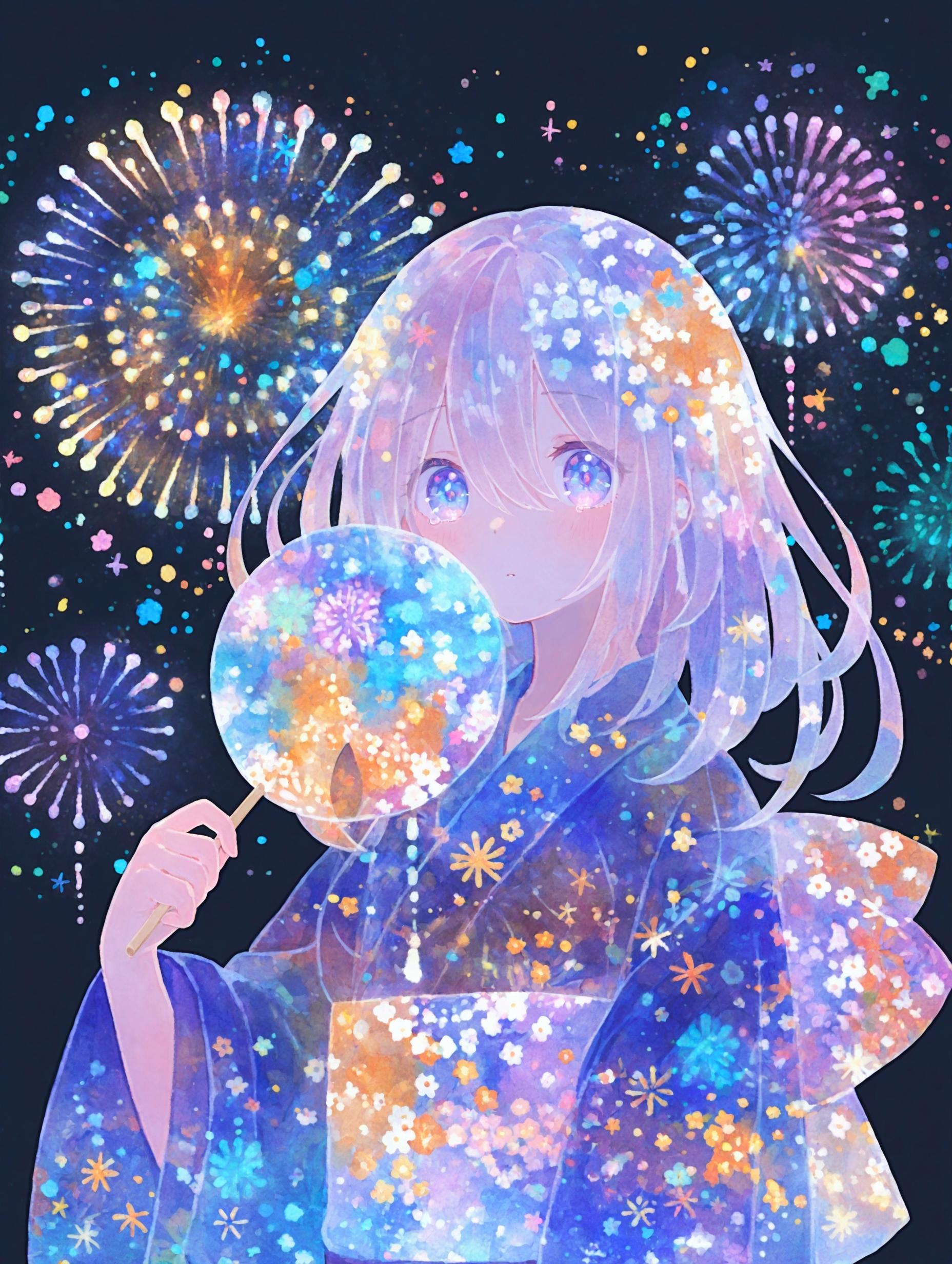 花火の夜に | の人気AIイラスト・グラビア