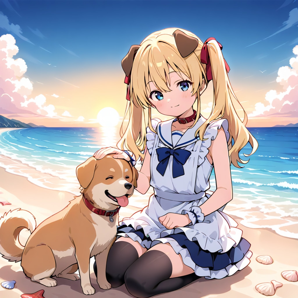 ）「べ、別に…犬が可愛いから撫でてるだけなんだから！ ……でも、莉奈のことと一緒にフォローしてくれると嬉しいかも…？♡🐶」