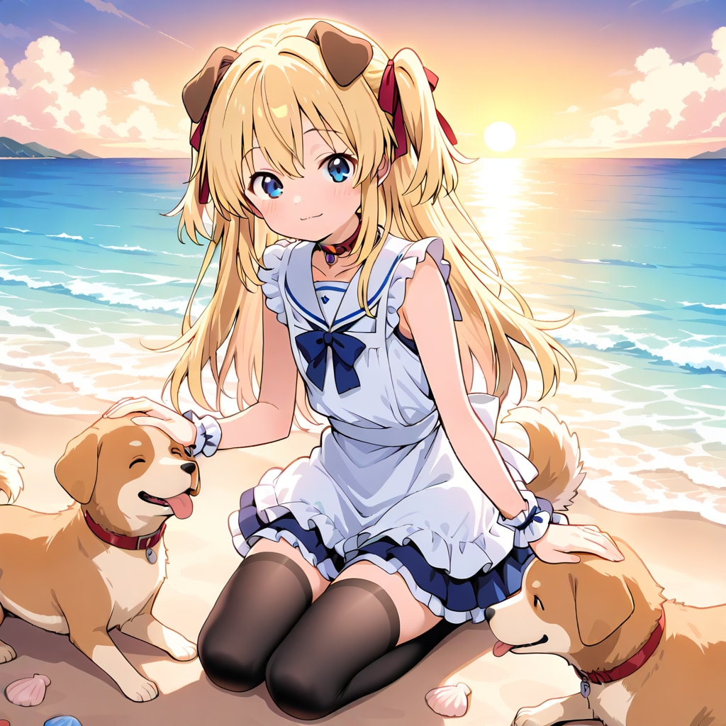 ）「べ、別に…犬が可愛いから撫でてるだけなんだから！ ……でも、莉奈のことと一緒にフォローしてくれると嬉しいかも…？♡🐶」