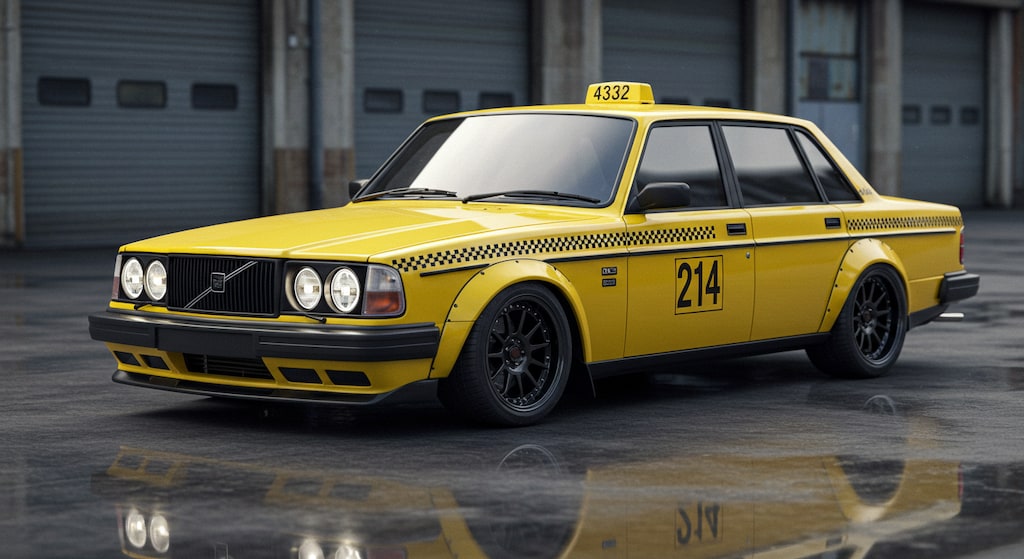 ボルボ240イエロータクシー