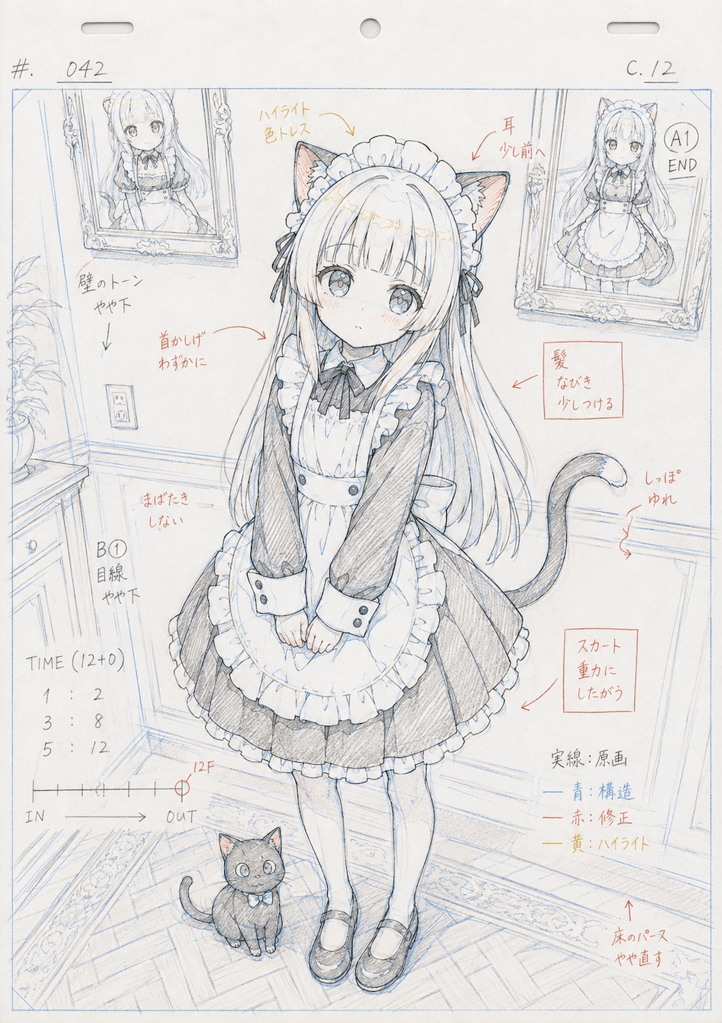 アニメ原画風銀音ちゃん