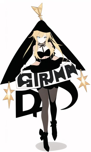 「命」のポーズを取る女の子2