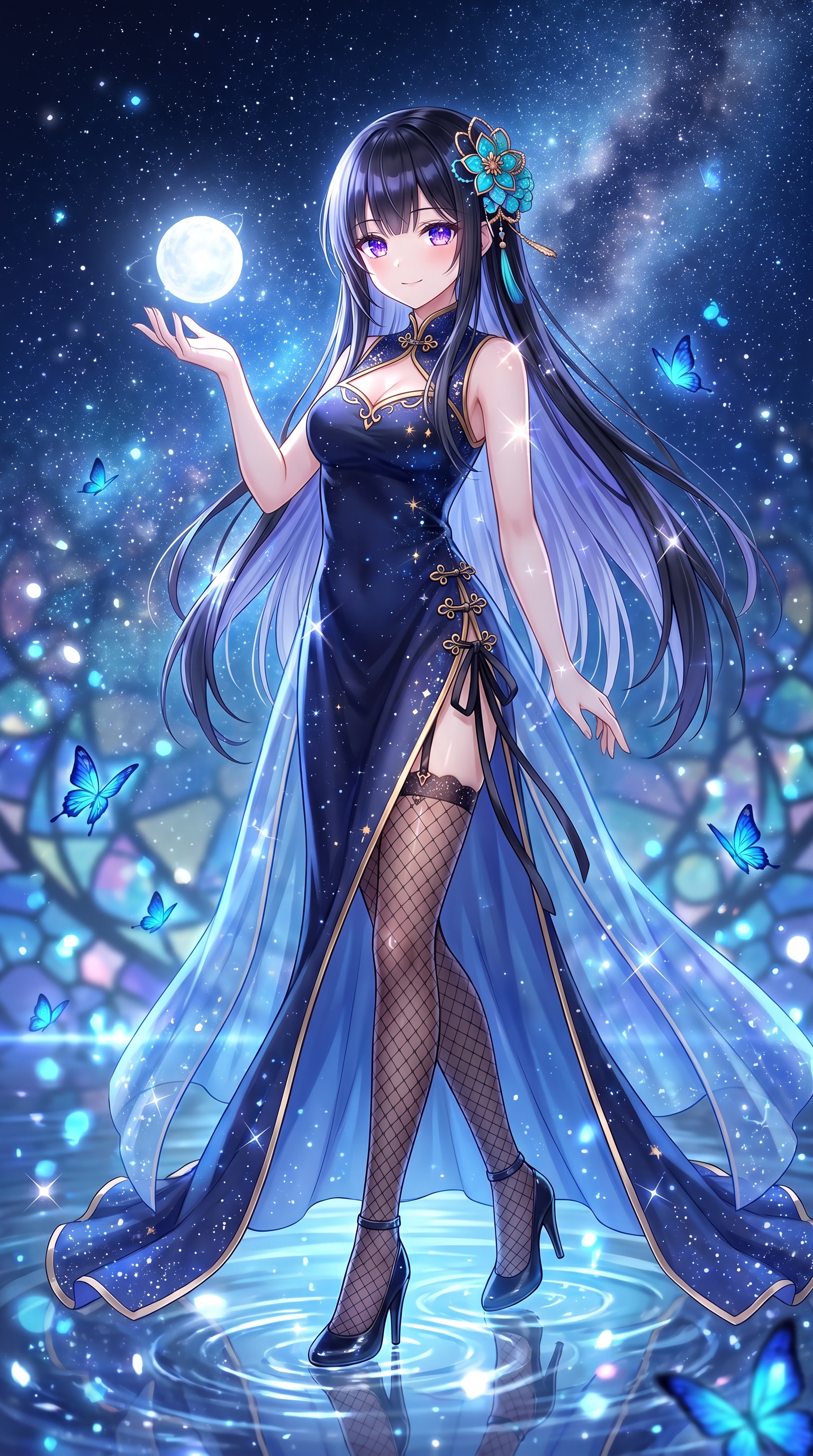 星河掌月麗影