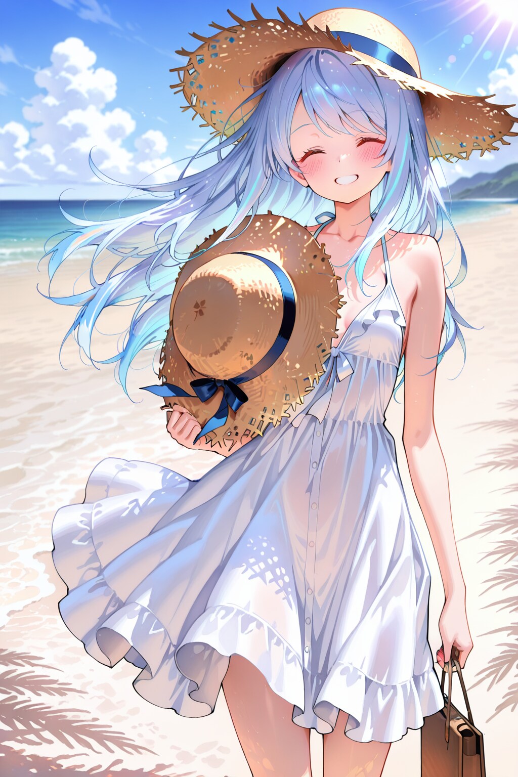 暑いから帽子を被らなきゃですよ〜 | の人気AIイラスト・グラビア