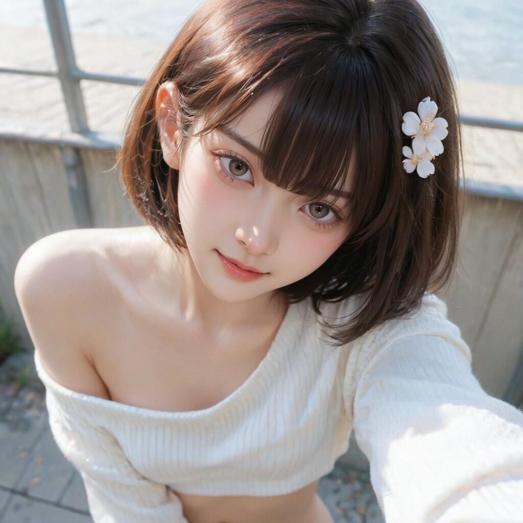 海辺のポートレート