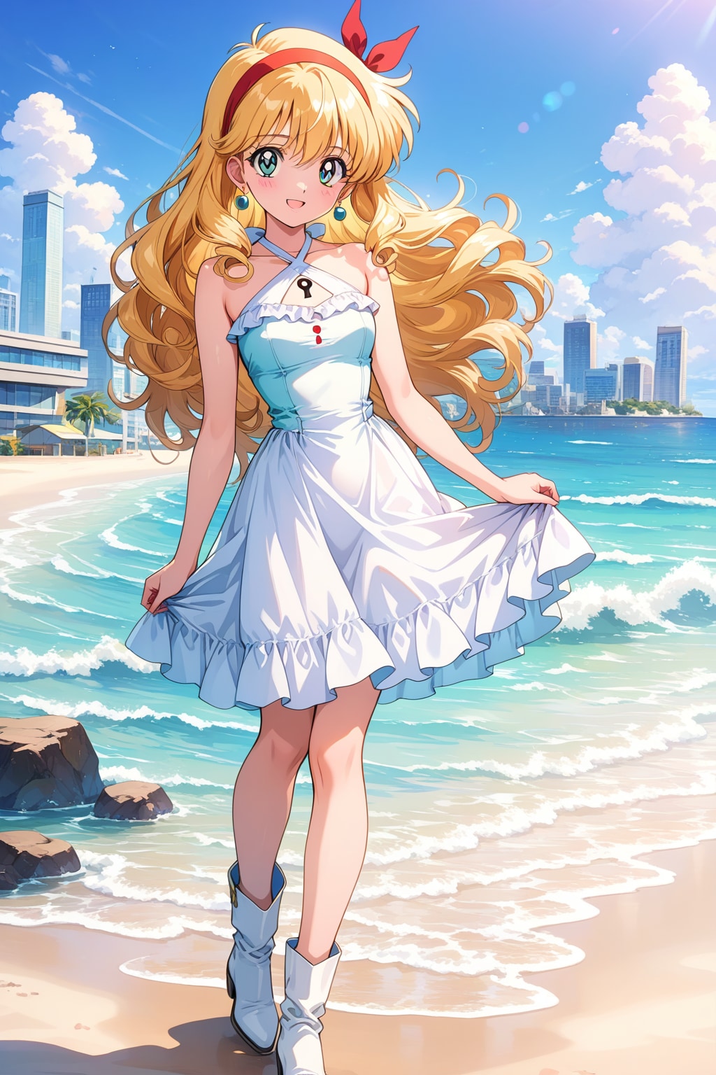 A girl with a red headband | の人気AIイラスト・グラビア