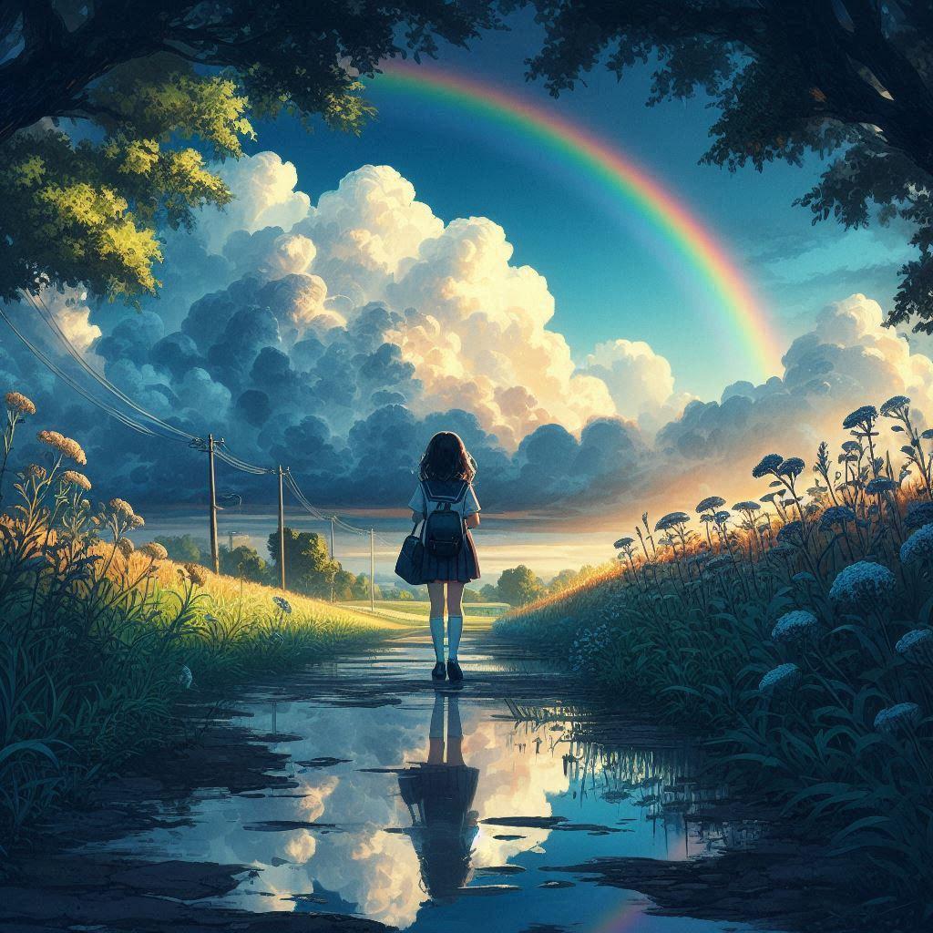 雨上がりの虹