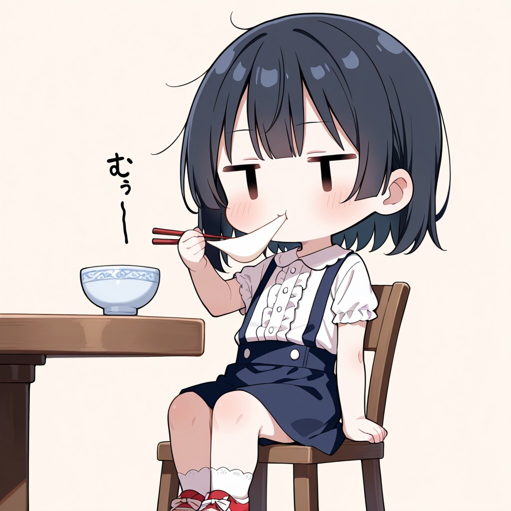 お雑煮を食べる