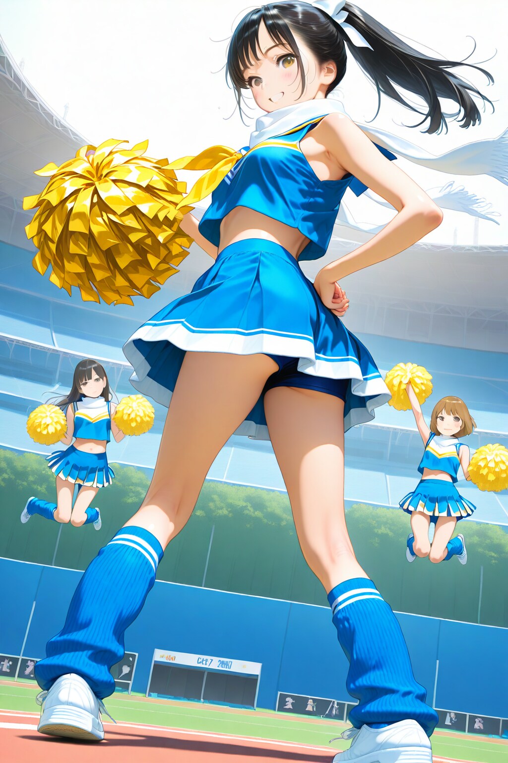 青いチアガール　(ディアーナ風)