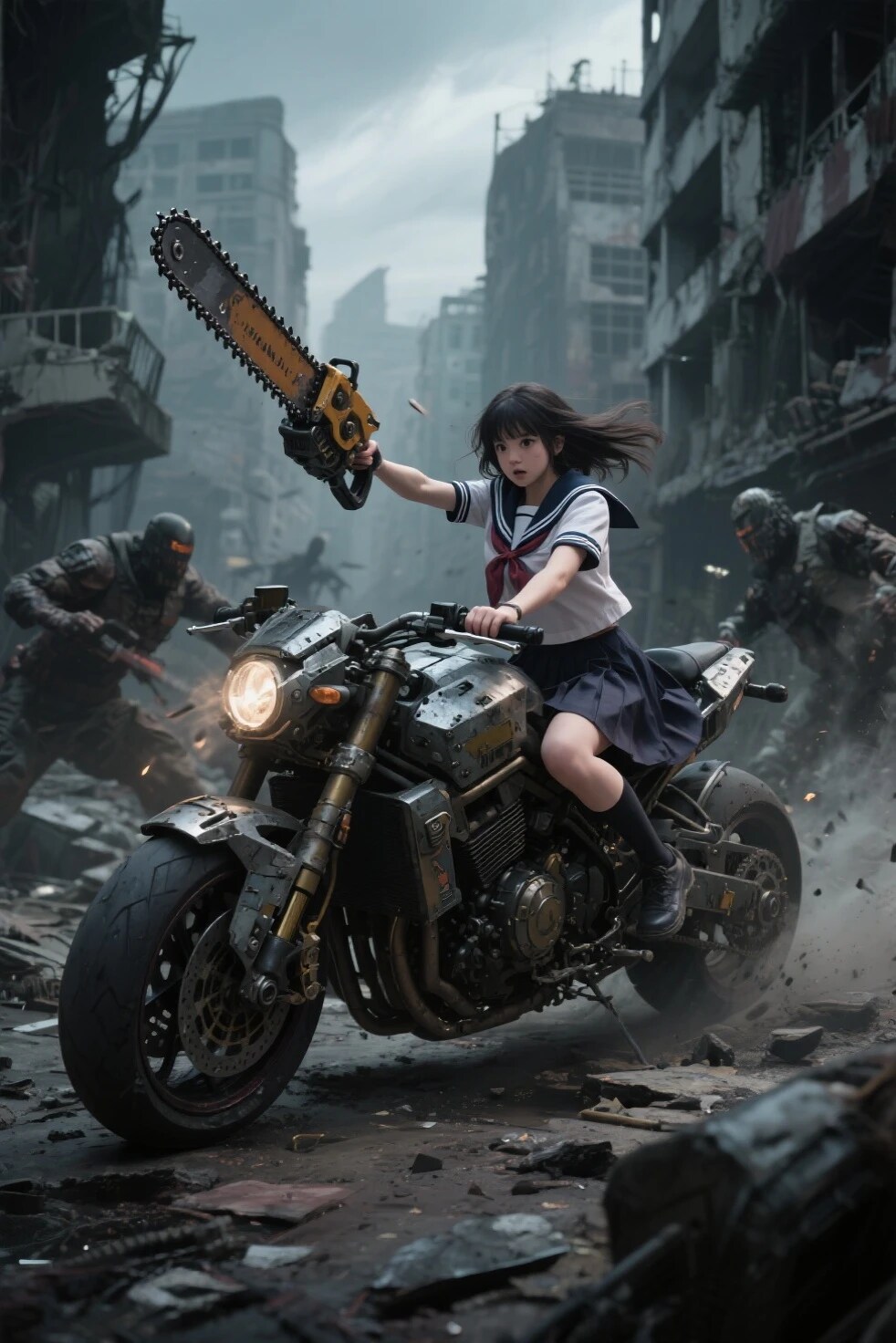 チェーンソーJK | の人気AIイラスト・グラビア