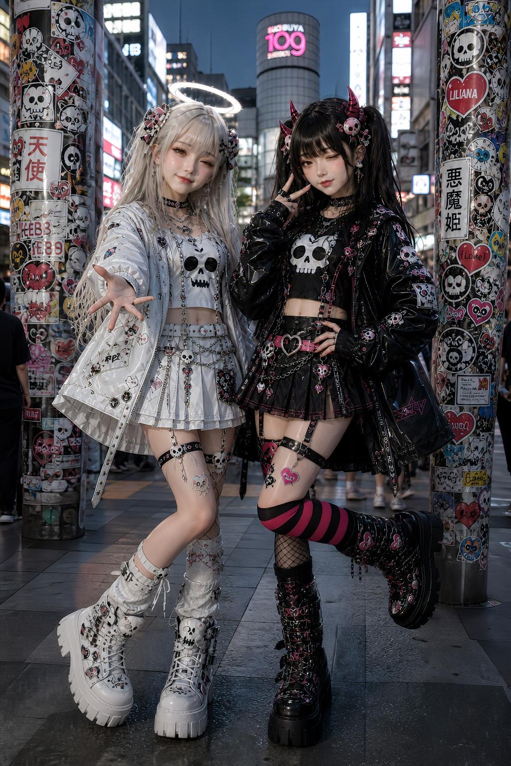 リアル！ルルエル＆リリアナ！ドクロコーデ！