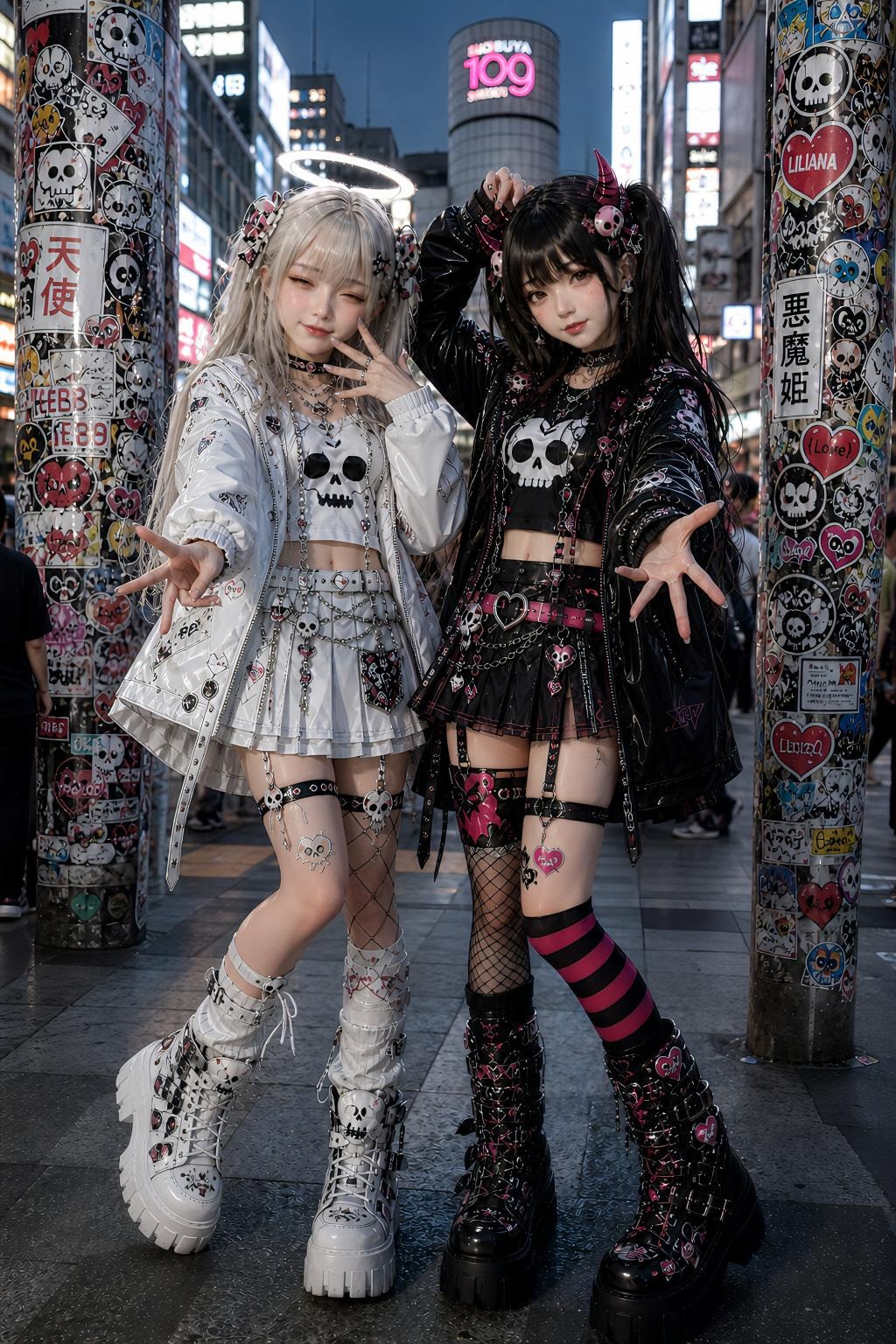 リアル！ルルエル＆リリアナ！ドクロコーデ！