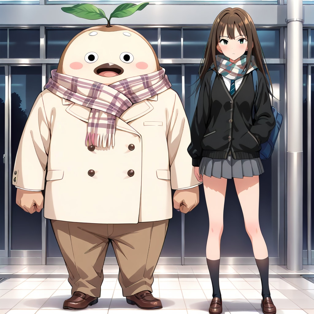 渋谷凛さんとゆるキャラ。