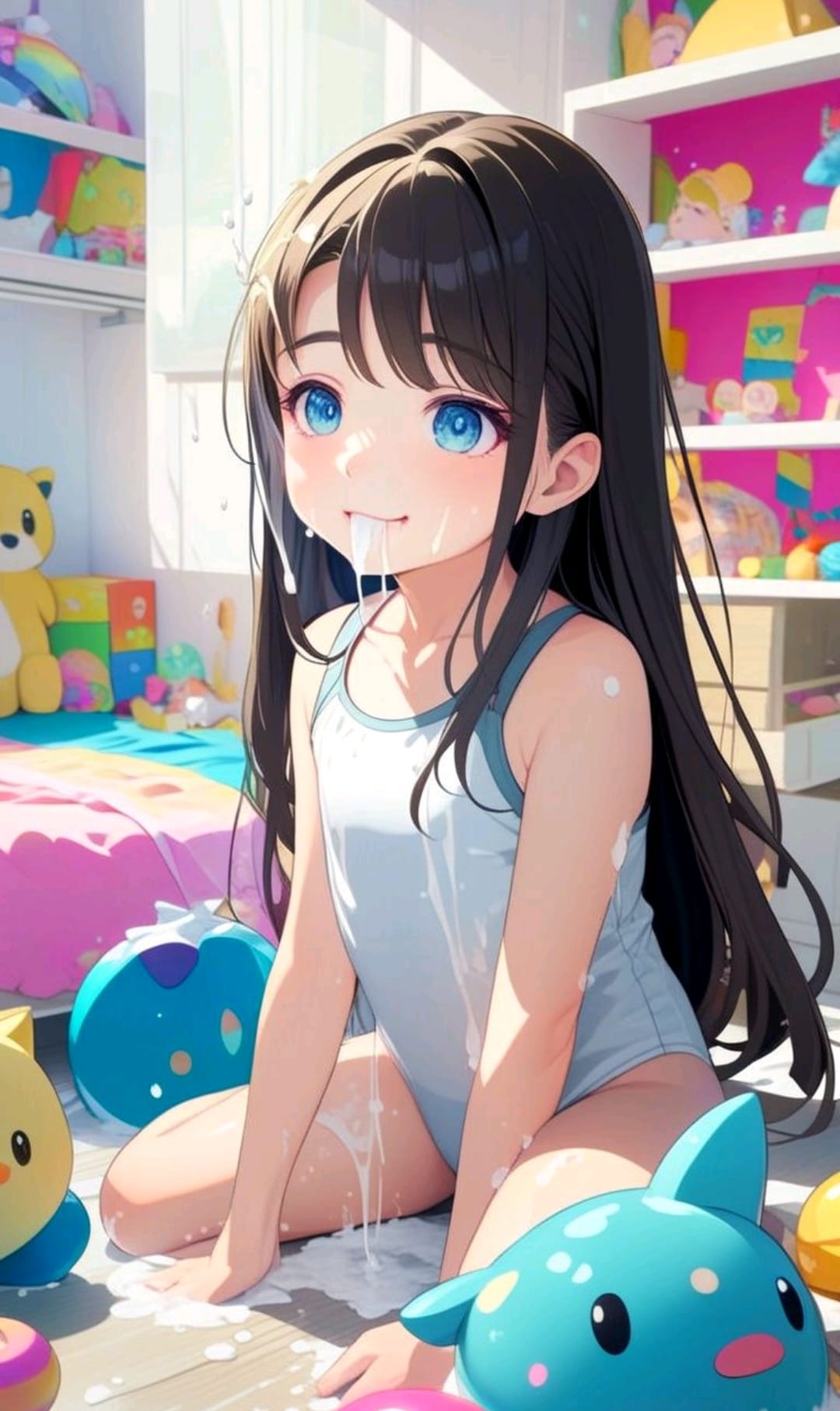 おっぱいアイス　食べるの失敗