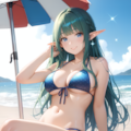エルフさんと海 3枚目