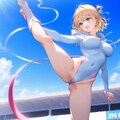 金髪ショート新体操美少女 2枚目