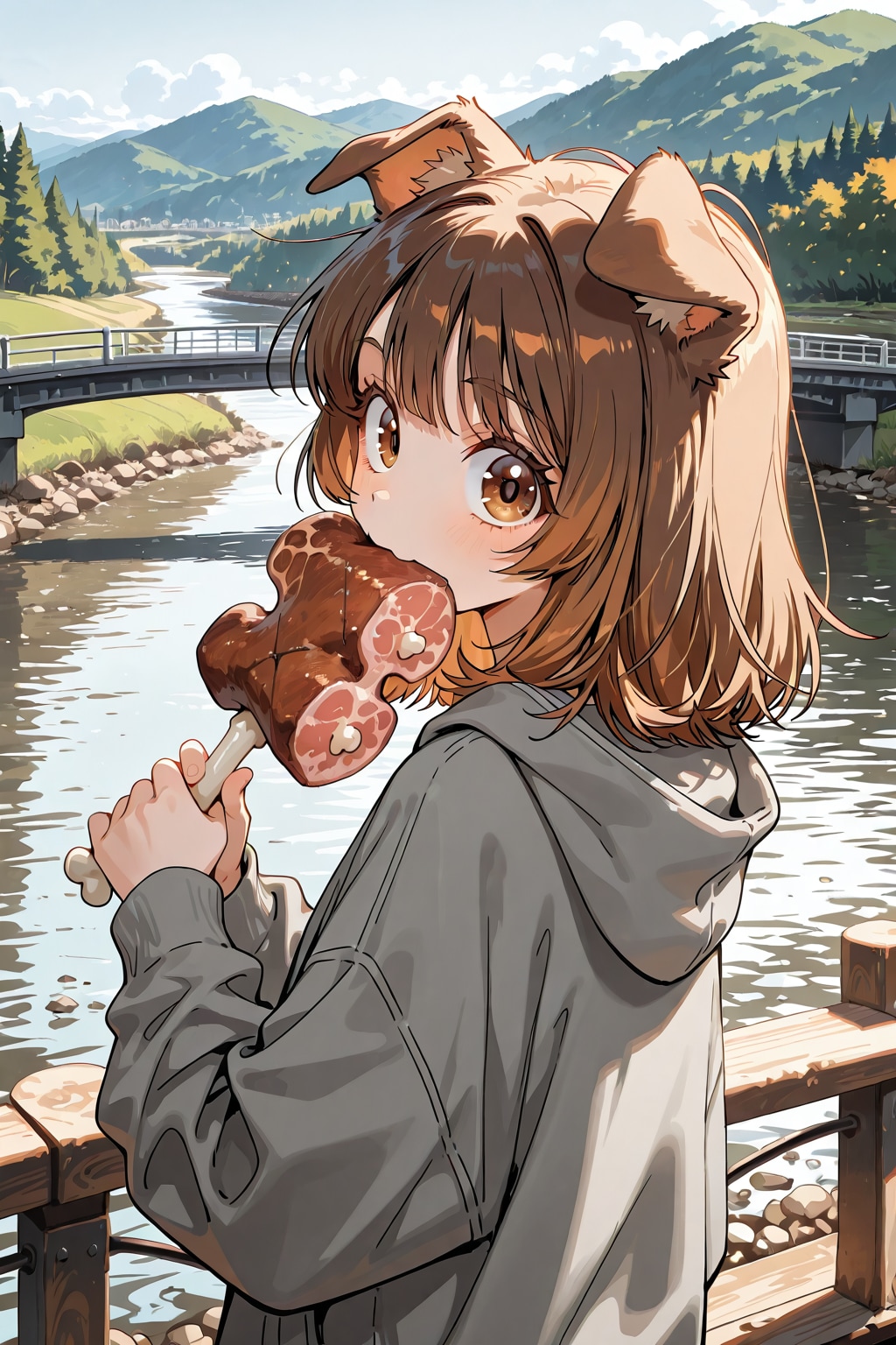 犬と肉