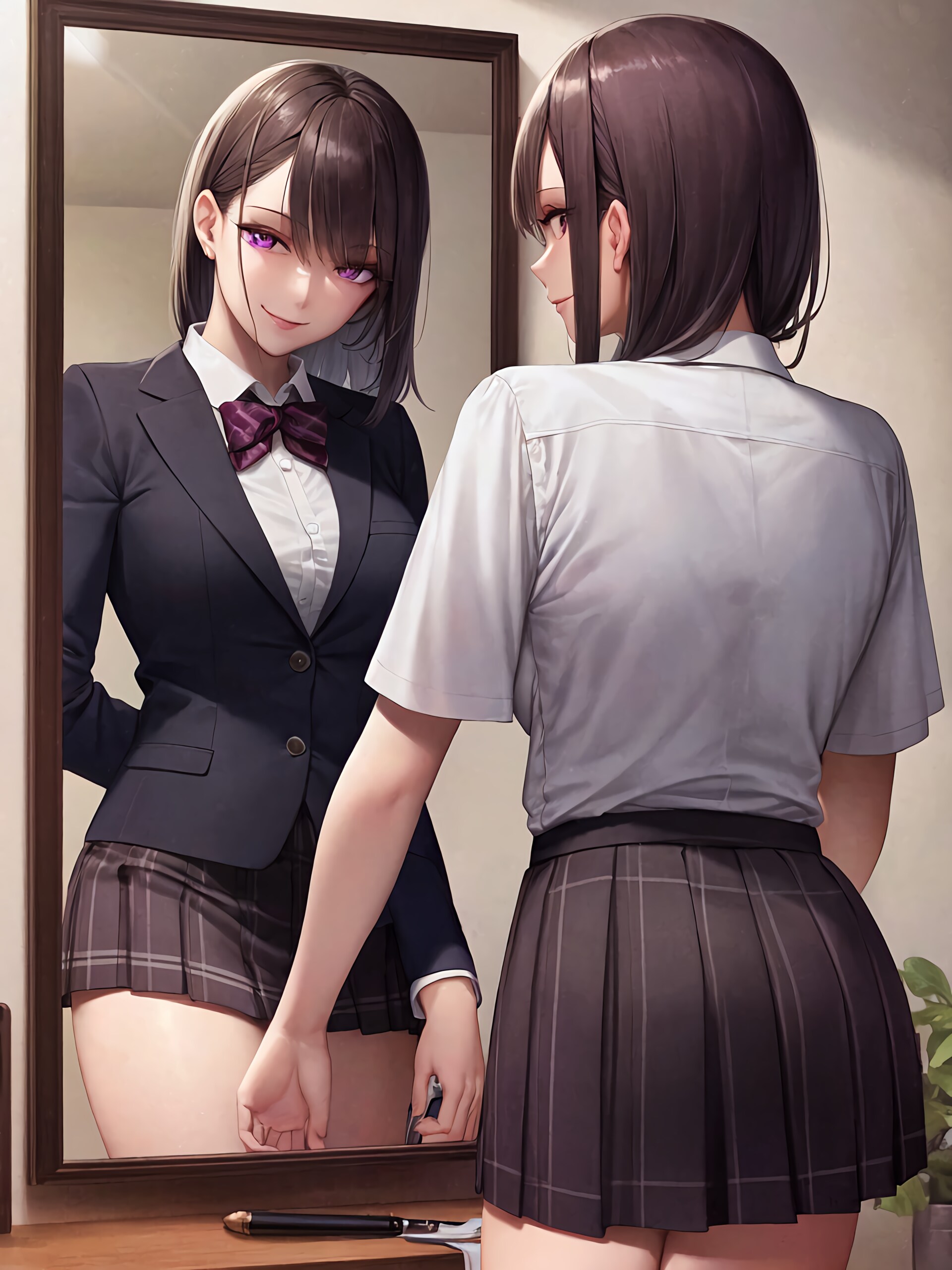 鏡の中は違う顔