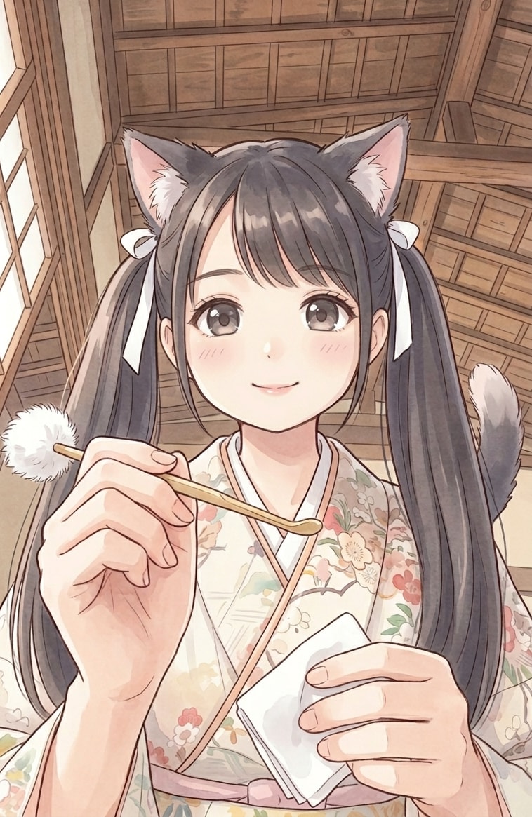 黒ツイにゃん。3月3日  #耳かきの日 | の人気AIイラスト・グラビア