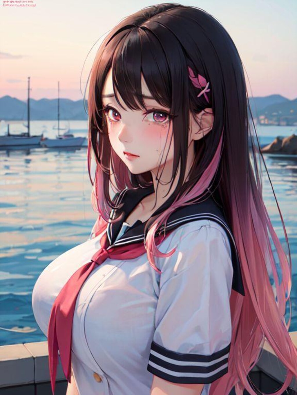 涙目女の子
