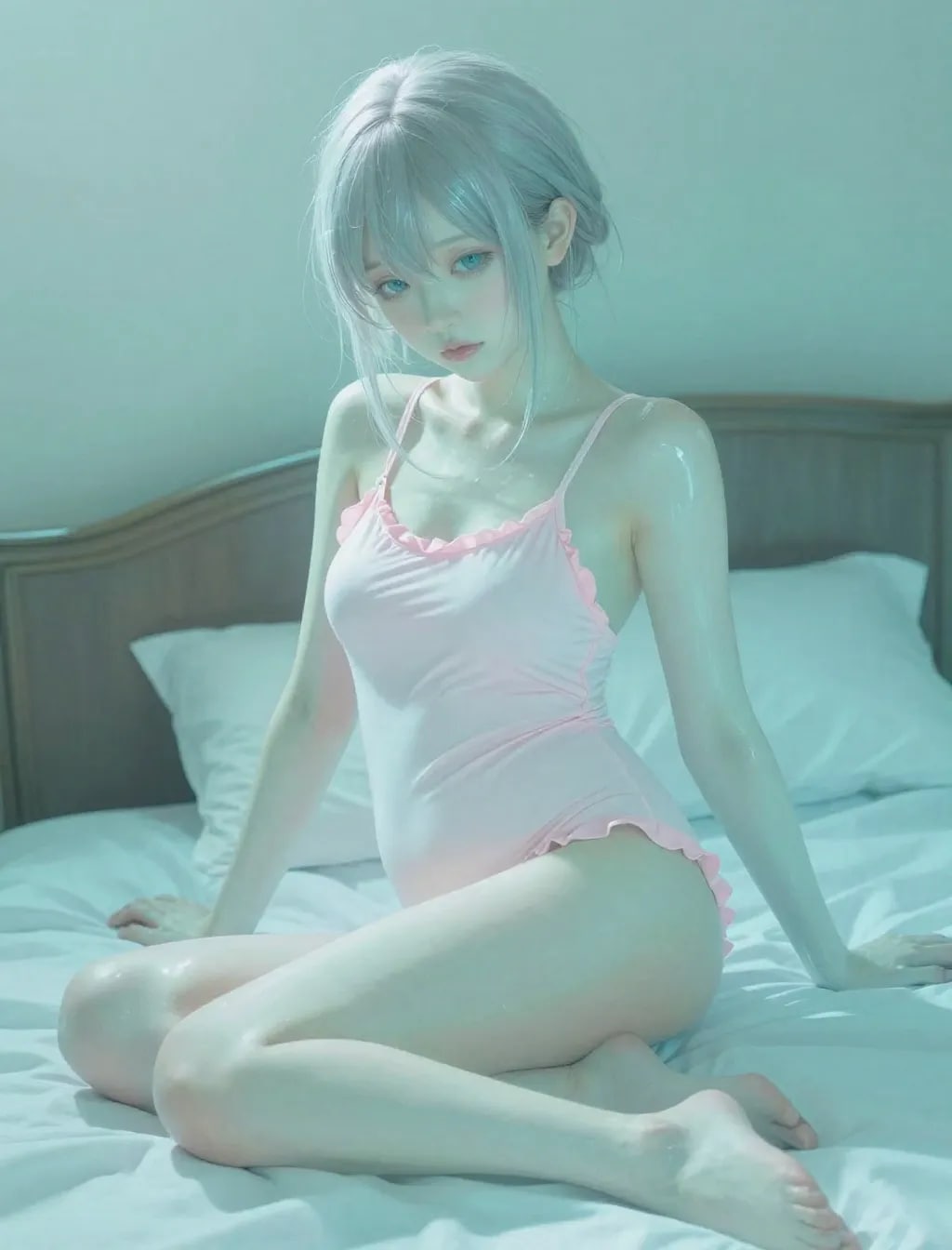 ピンクの水着×妊婦