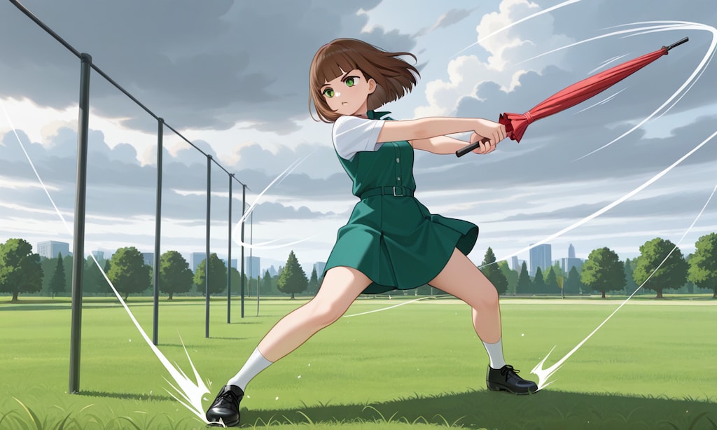 傘振り回したら