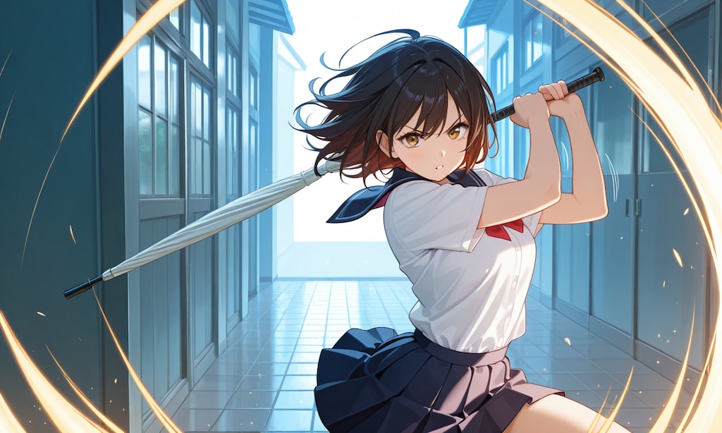 傘振り回したら