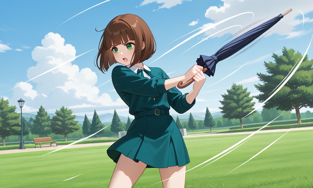 傘振り回したら