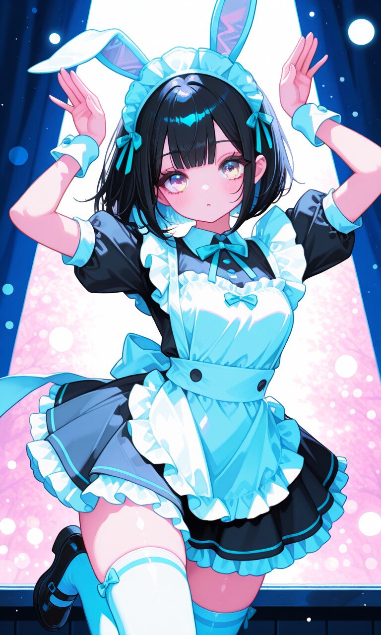 うさみみポーズのメイドさん