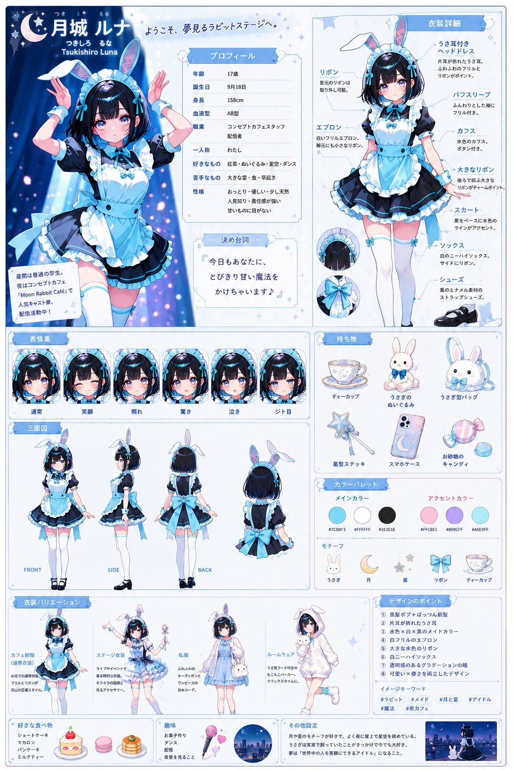 うさみみポーズのメイドさん