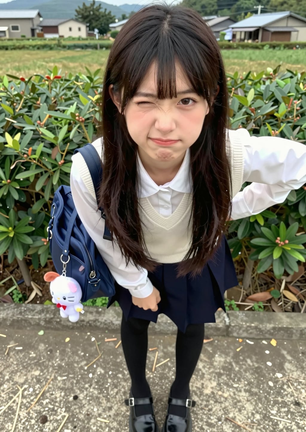 どや顔の女子高生