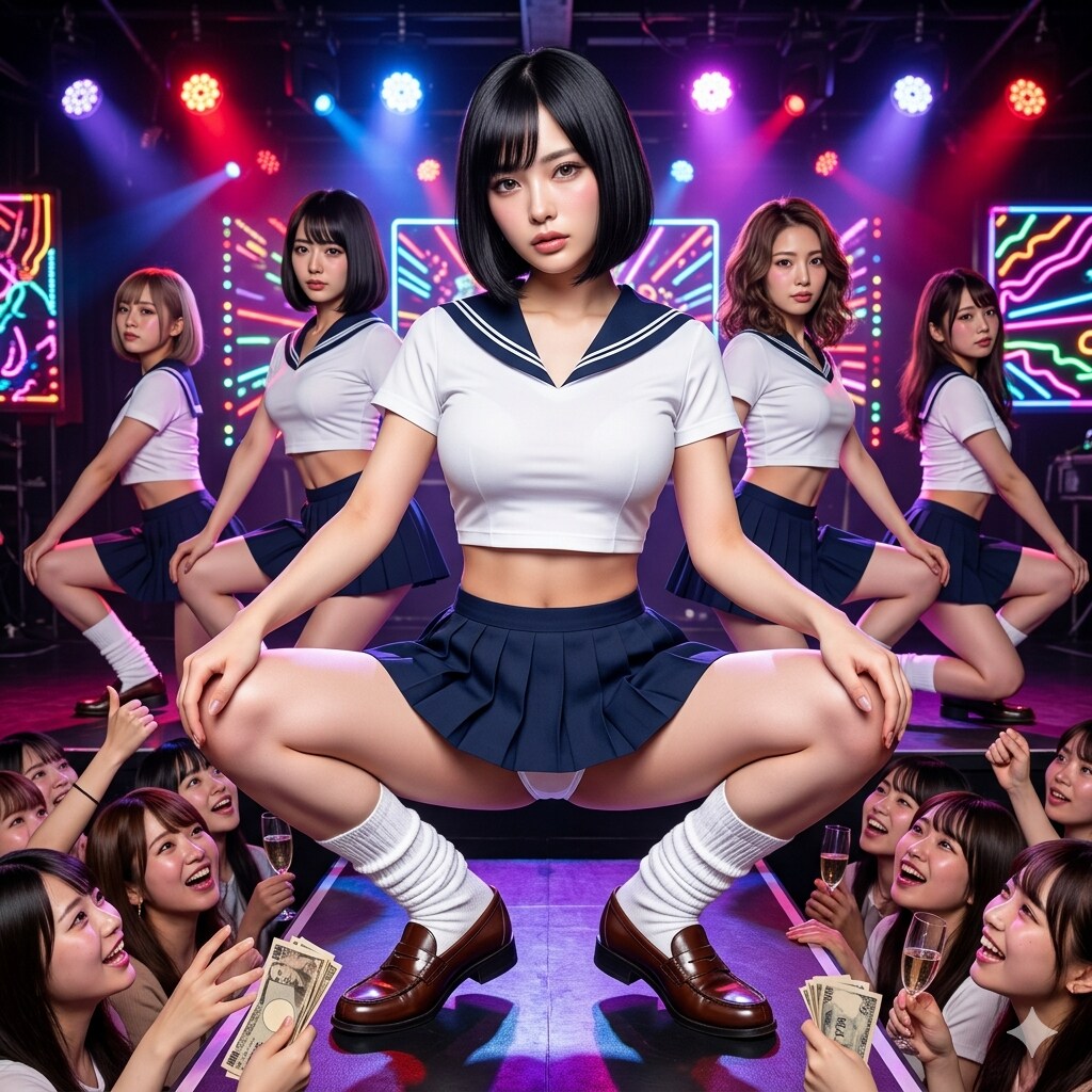 女子が熱狂するバーレスク(制服ver)